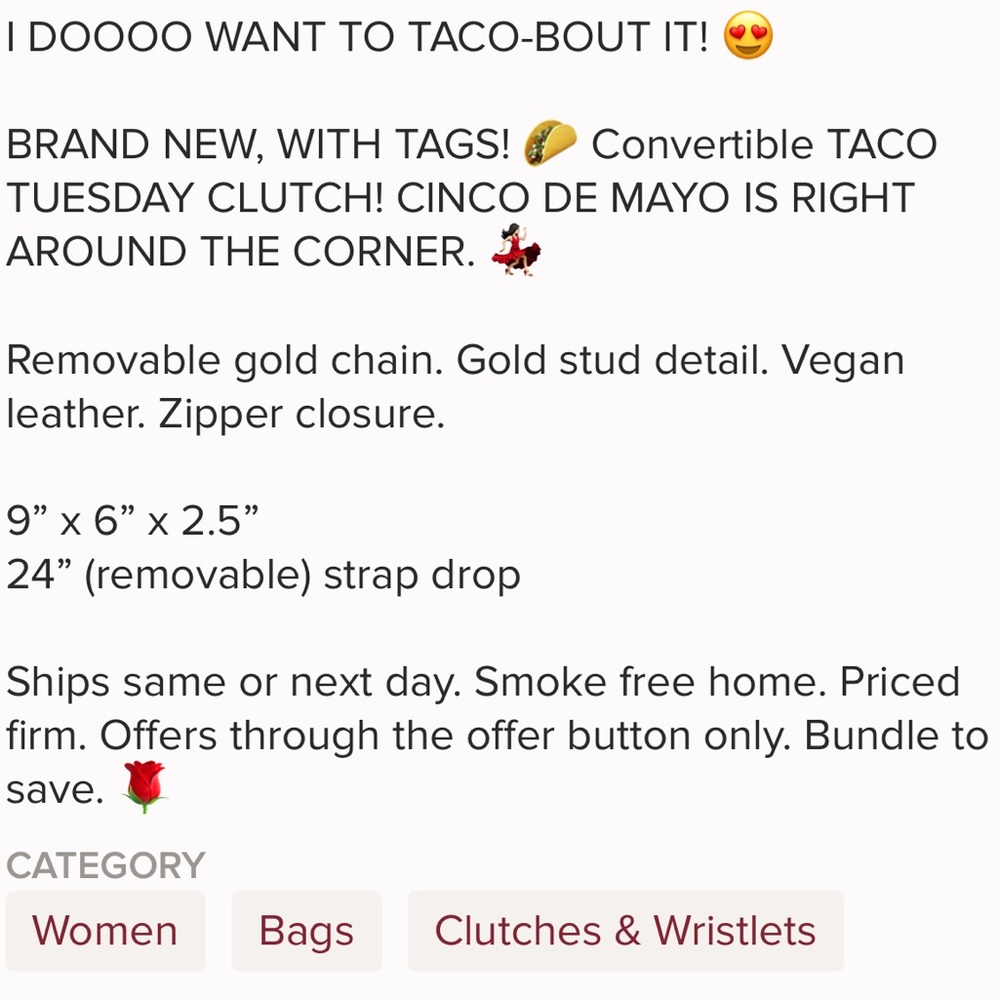 NWT 🌮 TACO TUESDAY CLUTCH • PURSE • CROSSBODY - Picture 8 of 8